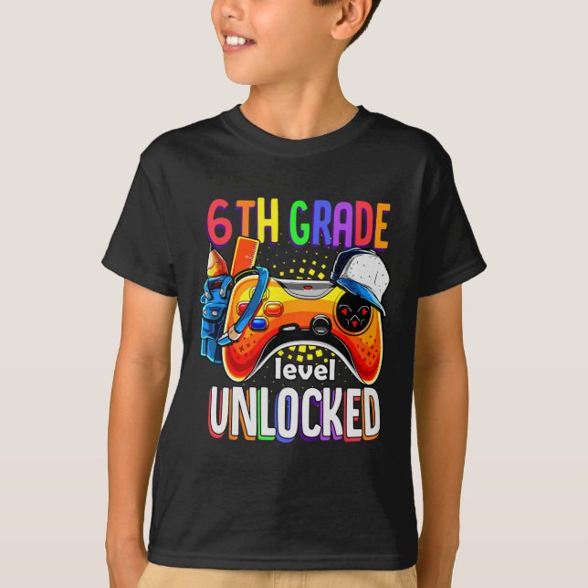 Gamer Ck Till Skolan Gamepad Sjätte 6:e Klassens N T Shirt (Framsida)