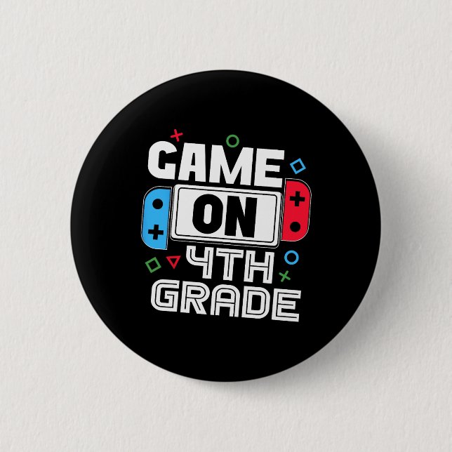 Gamer Ck To School Funny Game 4th Grade Kids Boys  Knapp (Framsida)