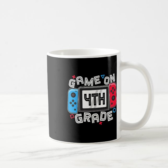 Gamer Ck To School Funny Game On 4th Grade Kids Bo Kaffemugg (Höger)