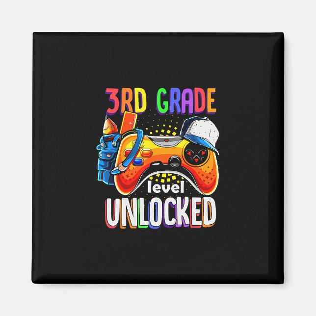 Gamer Ck To School Gamepad 3rd Third Grade Level U Magnet (Framsidan)