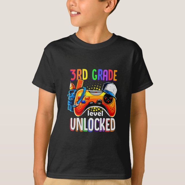 Gamer Ck To School Gamepad 3rd Third Grade Level U T Shirt (Framsida)