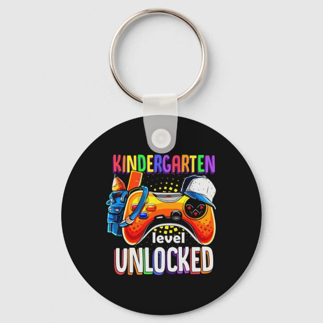 Gamer Ck To School Gamepad Kindergarten Level Unlo Nyckelring (Framsida)