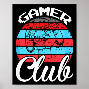 Gamer Club Roliga Gaming Citat Present För Spelare Poster