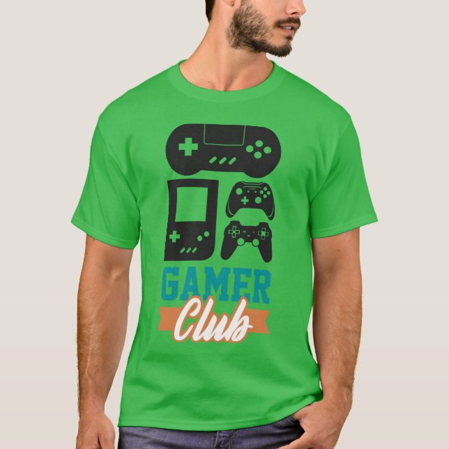 Gamer Club Video Game Player Gamers Gaming Gifts r T Shirt (Framsida)