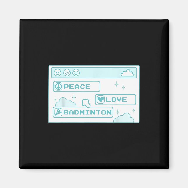 Gamer Computer Geek Pc Nerd Coola Peace Kärlek Bad Magnet (Framsidan)