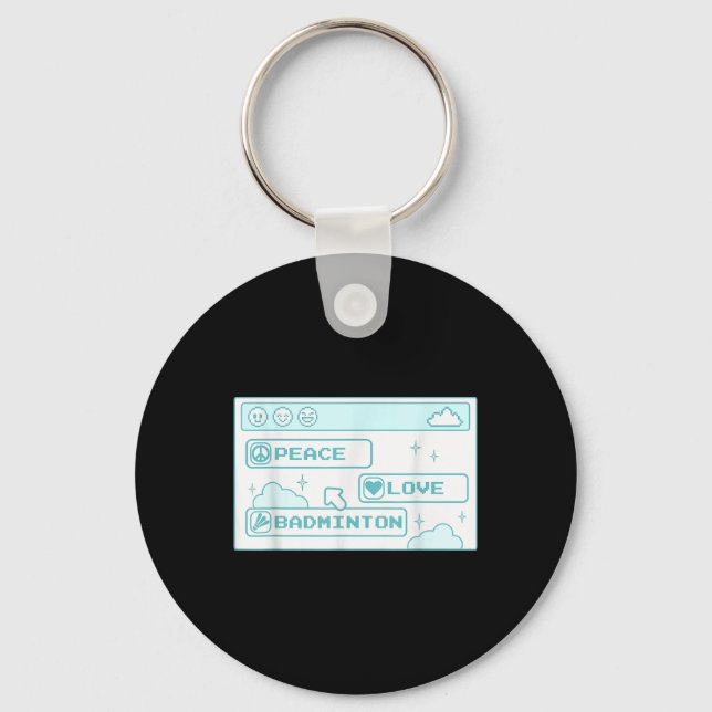 Gamer Computer Geek Pc Nerd Coola Peace Kärlek Bad Nyckelring (Framsida)