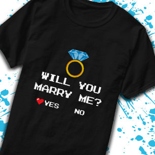 Gamer Couple Frieri om du vill gifta mig. T Shirt