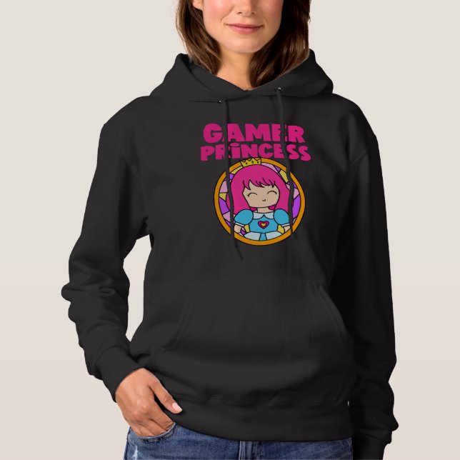 Gamer Cute Princess Video Game  For Her T Shirt (Framsida)