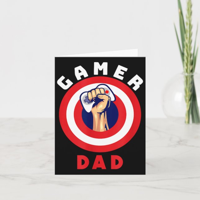 Gamer Dad Funny Gaming Quotes Cool Fathers Gift  Kort (Framsida)