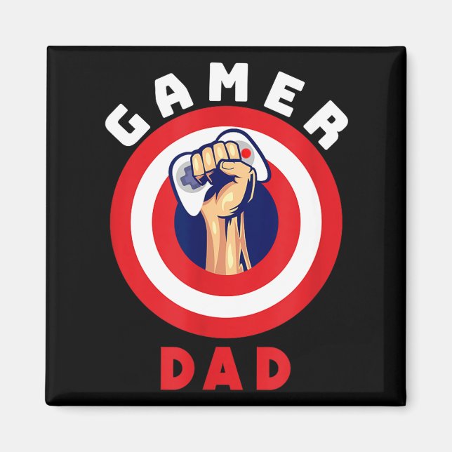 Gamer Dad Funny Gaming Quotes Cool Fathers Gift  Magnet (Framsidan)