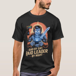 Gamer dad tshirt Dad by Day Raid Leader by Night T Shirt