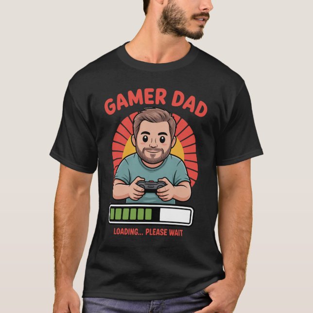 Gamer Dad tshirt for video game lovers and fathers T Shirt (Framsida)
