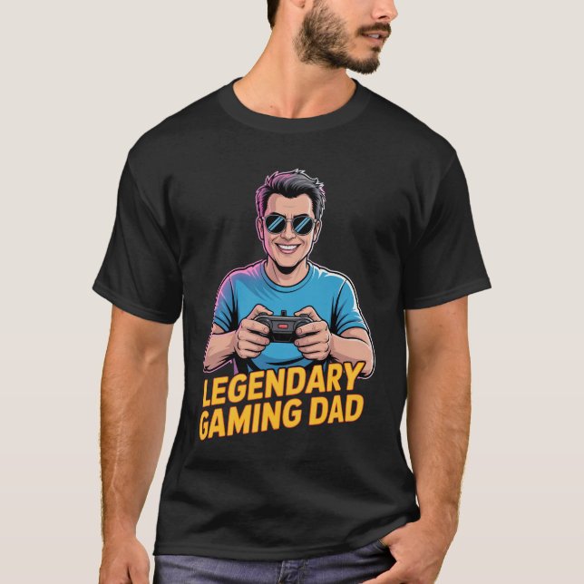 Gamer dad tshirt Legendary Gamer Dad T Shirt (Framsida)