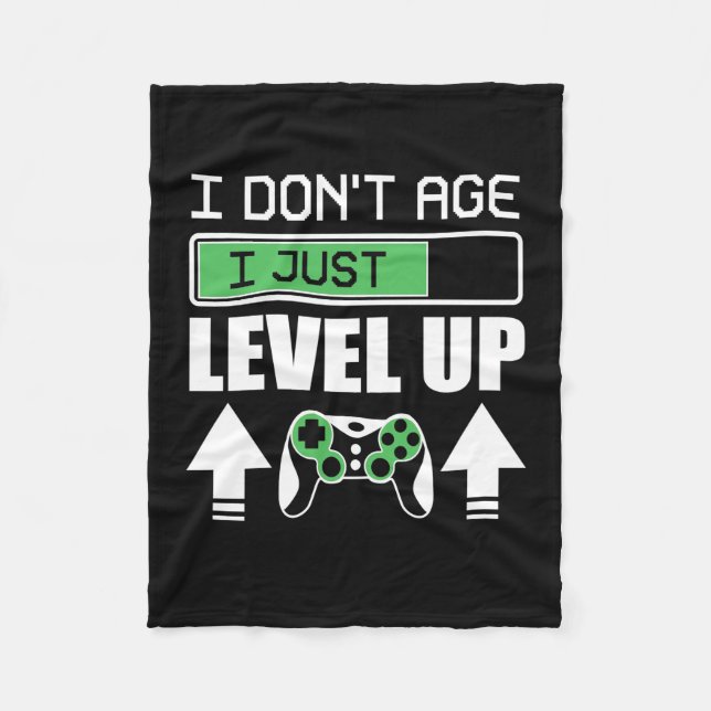Gamer Do Not Age I Just Level Up Fleecefilt (Framsidan)