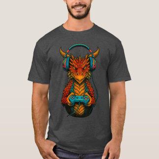 Gamer Dragon Gaming present T Shirt