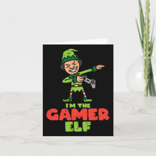 Gamer Elf Dab Julafton julfamilj Boys Kids Manar Kort