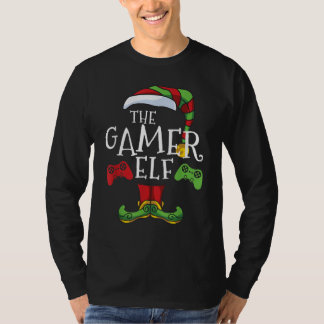 Gamer Elf-familjen matchar jul T Shirt