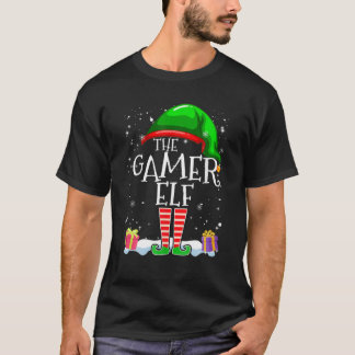 Gamer Elf-familjen matchar julgruppen T Shirt