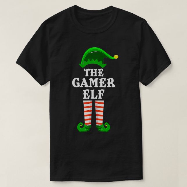 Gamer Elf-familjgruppen matchar jul-Party Pa T Shirt (Design framsida)
