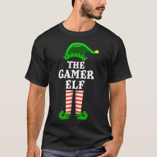 Gamer Elf-familjgruppen matchar jul-Party Pa T Shirt