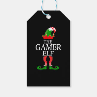 Gamer Elf - Gamer Jul Elf Presentetikett