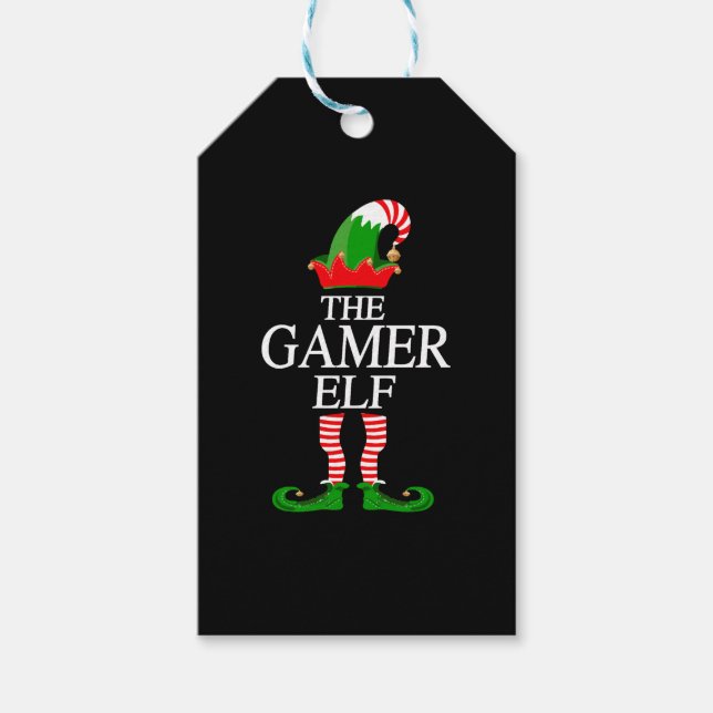 Gamer Elf - Gamer Jul Elf Presentetikett (Framsidan)