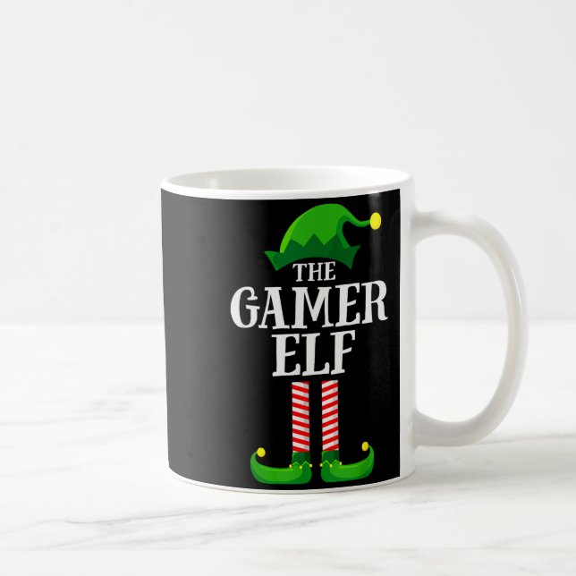 Gamer Elf Matching Family Group Christmas Party Py Kaffemugg (Höger)