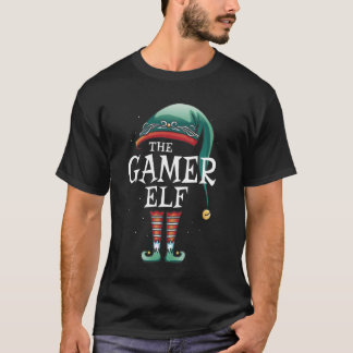 Gamer Elf Matching Group Julafton Funny Family Chr T Shirt