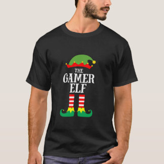 Gamer Elf Matching jul Pajamas Party T Shirt
