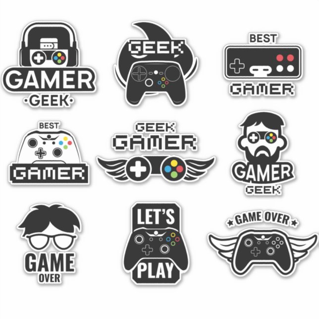 Gamer-etikett Klistermärken (Framsida)