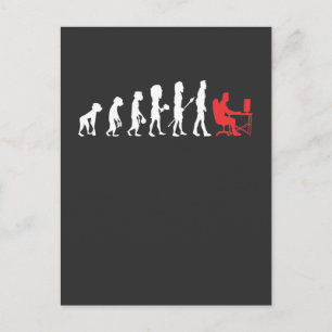 Gamer Evolution Funny Gaming Nerd PC Admin Gamer Vykort