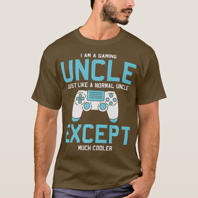 Gamer farbror Funny Gaming Gifts for Uncles Video T Shirt (Framsida)