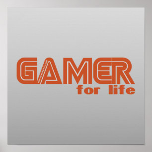 Gamer för liv poster