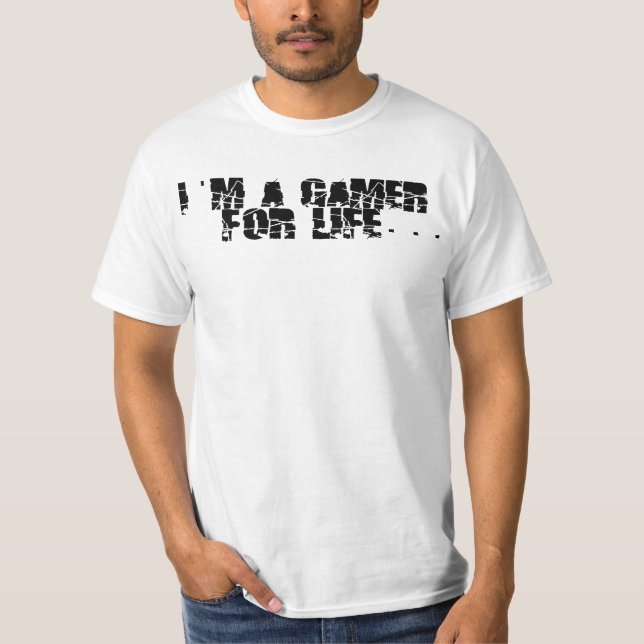 Gamer för liv t-shirt (Framsida)