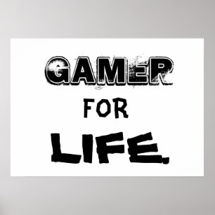 Gamer för livaffisch poster