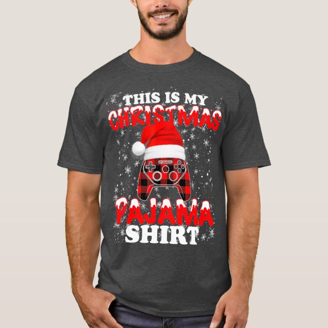 Gamer Funny Video Game Controller Santa Hat T Shirt (Framsida)