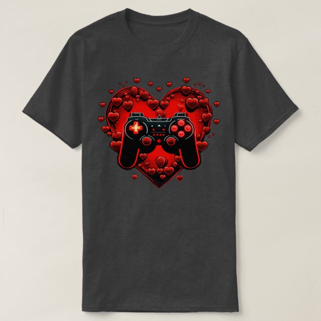 Gamer Gamer Valentine T Shirt (Design framsida)