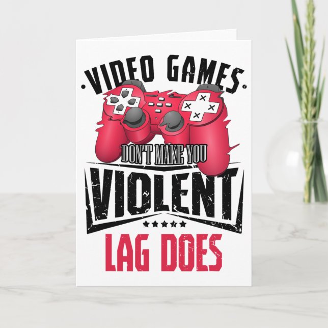 Gamer Gamer Video Games Controller Computer Gaming Kort (Framsida)