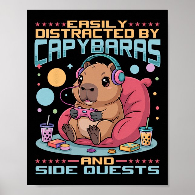 Gamer Gaming Capyra Video Game 1  Poster (Framsidan)