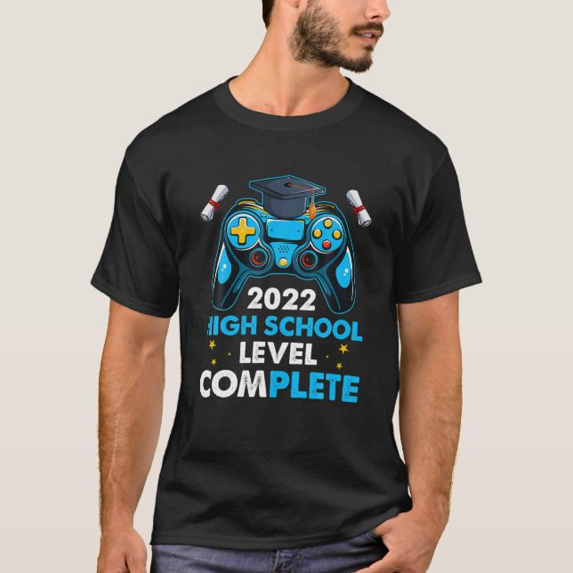Gamer Gaming High School Level Complete Class Of 2 T Shirt (Framsida)