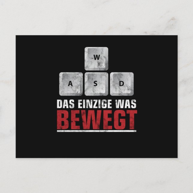 Gamer Gaming Zocker Zocken Konsole Videospiele Gif Vykort (Framsida)