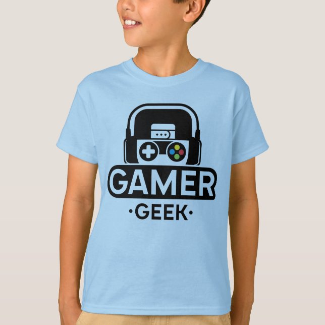 Gamer Geek T Shirt (Framsida)