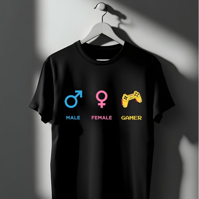 Gamer Gender Symbols Controller Funny Design T Shirt (Skapare uppladdad)