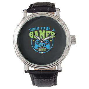 Gamer Gift Born för att bli spelare Armbandsur