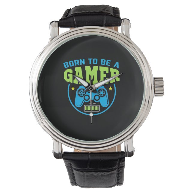 Gamer Gift | Born för att bli spelare Armbandsur (Framsida)