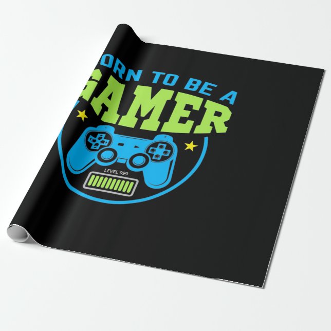 Gamer Gift | Born för att bli spelare Presentpapper (Utrullad)