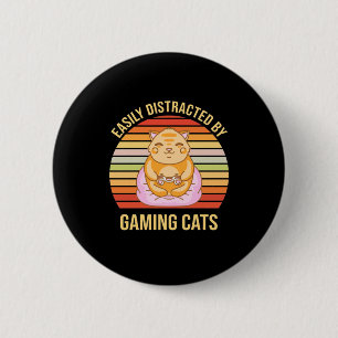 Gamer Gift   Distraherad av spelkatter Knapp