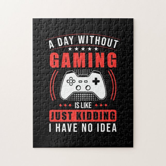 Gamer Gift | En dag utan spel har jag ingen aning  Pussel (Vertikal)