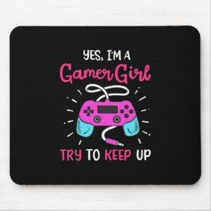 Gamer Gift Ja, jag är en spelflicka Musmatta