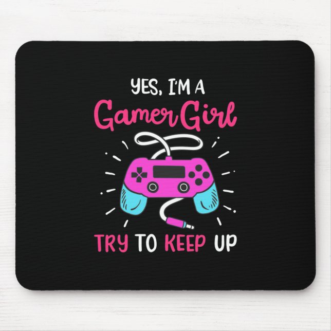 Gamer Gift | Ja, jag är en spelflicka Musmatta (Framsidan)